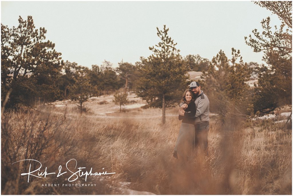 Wide open spaces with lush Wyoming scenery. Couples portraits taken by Ardent Photography during their engagement session.