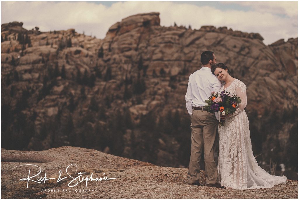 Vedauwoo elopement photo in the Happy Jack area between Laramie, WY and Cheyenne, WY. What a beautiful place to have a Wyoming wedding.