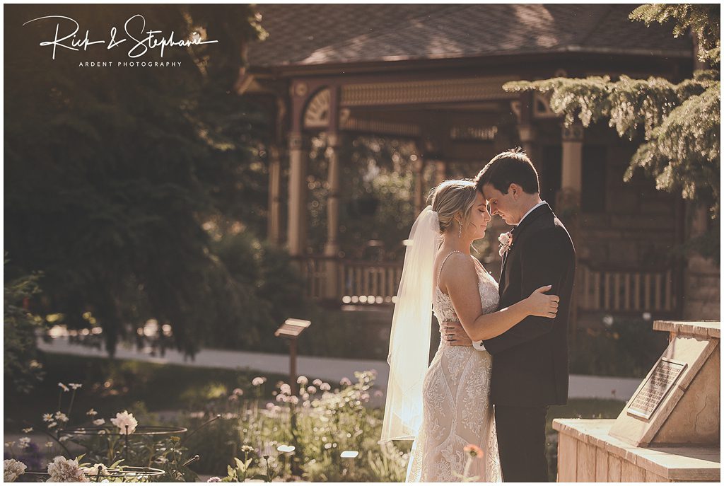 Ivinson Mansion photo of the happy couple enjoying a moment together after their ceremony.