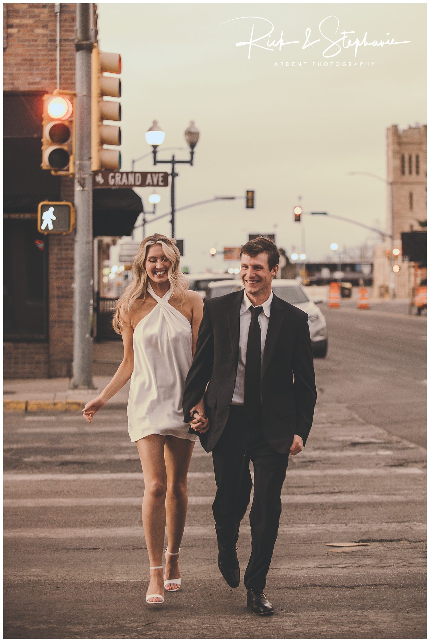 wyoming engagement photos taken downtown